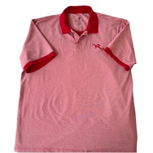 Rockwear Classic Red Logo Collared Polo Men's 5XB Missing Button Flaws